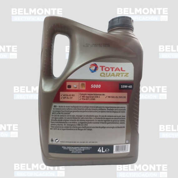 Aceite Total Quartz 5000 15W-40 4L